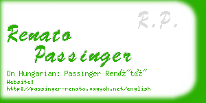 renato passinger business card